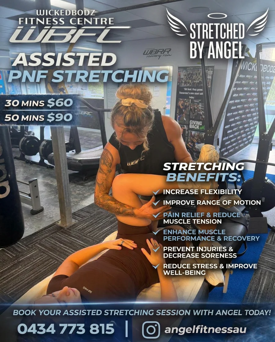 Assisted stretching Gold Coast — PNF stretch therapy with Angel Elliott